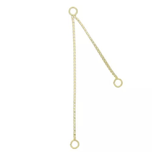 Entrepieza cadena malla Veneciana de 5 cm y 3 cm - Chapado oro 3 micras x 1