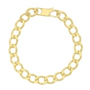 Pulsera eslabón brazalete 7.7 mm - Chapado de Oro 3 micras x18cm|raw }}