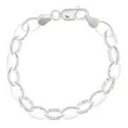 Pulsera malla Jaseron ovalado 8 mm - de Plata 925x17.5cm