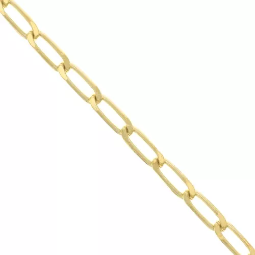 Cadena eslabón Caballo limado 4 caras 5.6 mm - Chapado de Oro 3 micras x20cm