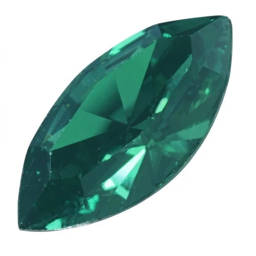Navette PureCrystal 15x7 mm Emerald