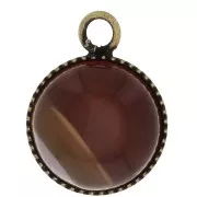 Engaste colgante para cabuchón fondo plano 16 mm - Bronce x1