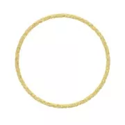 Anillo cerrado redondo diamantado 10 mm - Dorado con oro fino x1