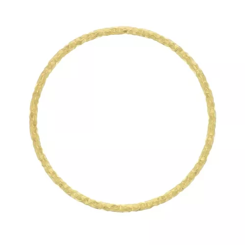 Anillo cerrado redondo diamantado 10 mm - Dorado con oro fino x1