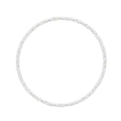 Anillo cerrado redondo diamantado 10 mm - Plateado x1
