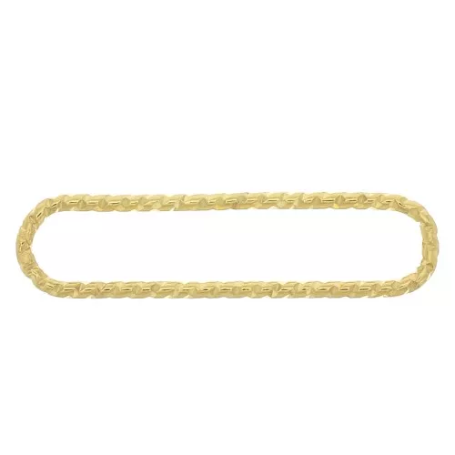 Anillo de montaje y tejido rectangular diamantado 22x5 mm - Dorado con oro fino x1