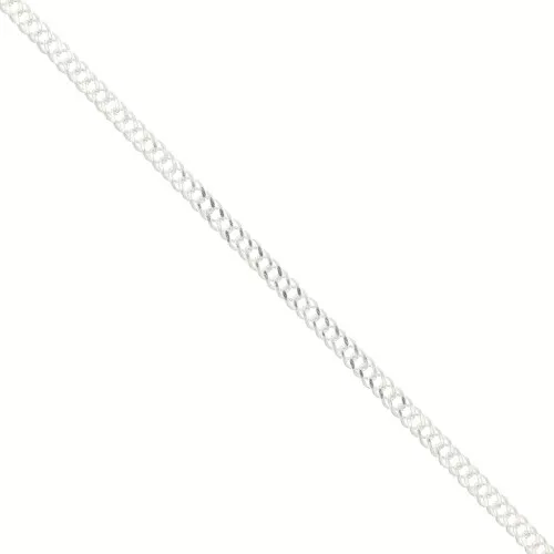 Cadena malla Doble Rombo limada 3.3mm de Plata 925 x50cm
