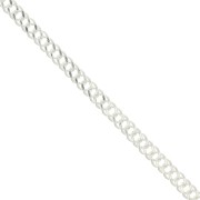 Cadena malla Doble Rombo limada 3.3mm de Plata 925 x50cm