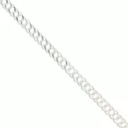 Cadena malla Doble Rombo limada 3.3mm de Plata 925 x50cm