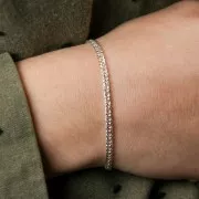 Cadena malla Doble Rombo limada 3.3mm de Plata 925 x50cm