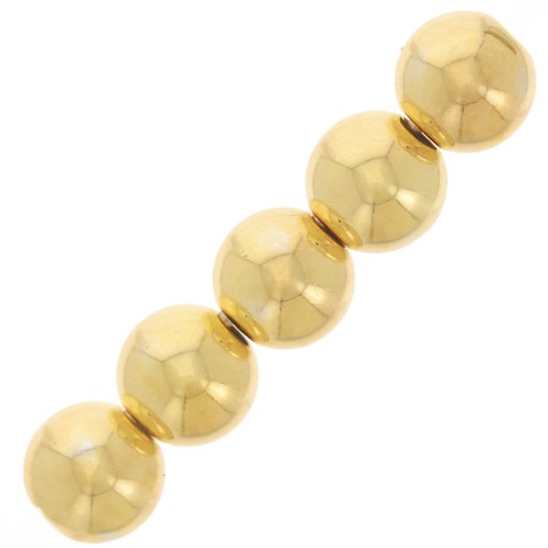 Cuentas Redondas 4 mm - Plata 925 Dorado x25