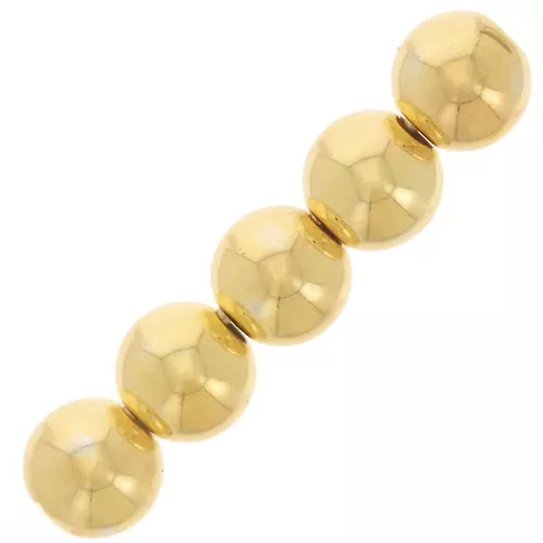 Cuentas redondas de 4 mm - Plata 925 Dorado x25