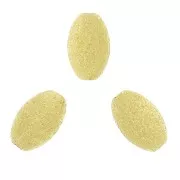 Cuentas olivas diamantadas 8x5 mm - de Plata 925 Dorado con oro fino x5