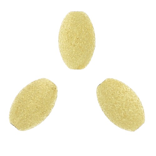 Cuentas olivas diamantadas 8x5 mm - de Plata 925 Dorado con oro fino x5