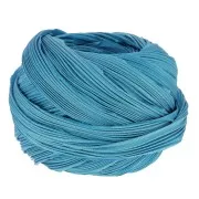 Ruban twill de soie Shibori - Turquoise Solid x10cm