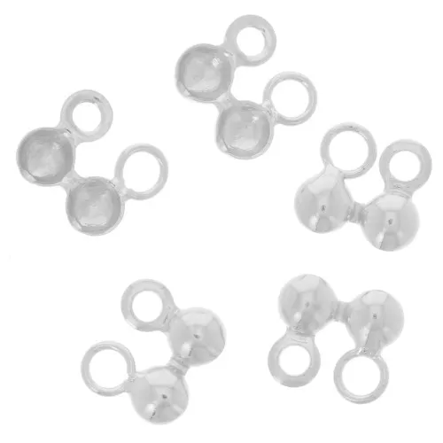 Tapanudos 3 mm con anilla cerrrada - de Plata 925x1