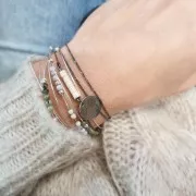 Cadena malla Herringbone 1.1 mm de Plata 925 rodiado negro x50cm