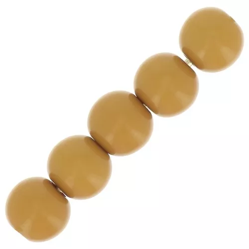 Cuenta de resina Opaco 4 mm - Mostaza x15