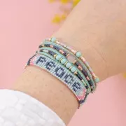 Cuenta de resina Opaco 4 mm - Negro x15