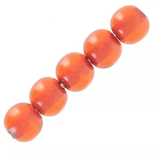 Cuenta de resina transparente 4 mm - Ambre x15