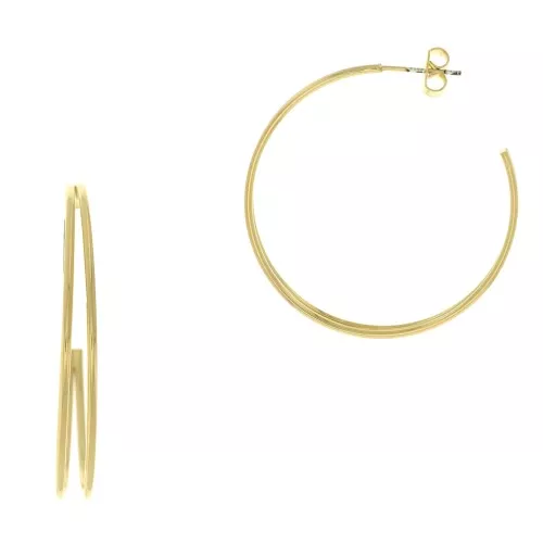 Ganchos 2 hilos 35 mm - Chapado de Oro 3 micras x2