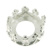 Engaste redondo gara - corona - para cabuchón 6 mm Chapado de Plata 925x1