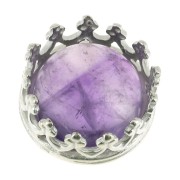 Engaste redondo garas - para cabuchón 8 mm - Plata 925 x1