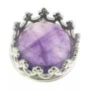 Engaste redondo garas - para cabuchón 8 mm - Plata 925 x1