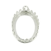 Engaste colgante ovalado - corona - para cabuchón 18 x13 mm - Plata 925 x1|raw }}