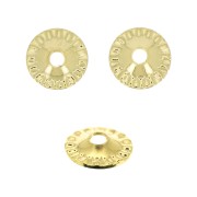 Cuentas arandelas 7 mm - Chapado Oro 3 micras x4