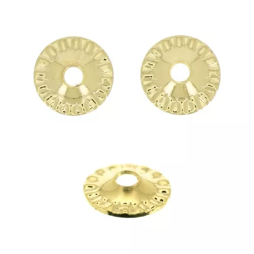 Cuentas arandelas 7 mm - Chapado Oro 3 micras x4