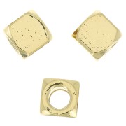 Cuenta cubo redondeado de 8 mm - Chapado de Oro 3 micras x1|raw }}