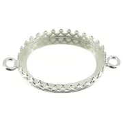 Engaste ovalado - corona - para cabuchón 18x13 mm - Plata 925 x1