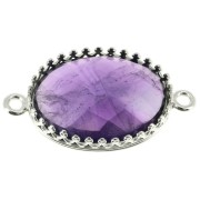 Engaste ovalado - corona - para cabuchón 18x13 mm - Plata 925 x1