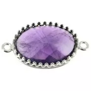 Engaste ovalado - corona - para cabuchón 18x13 mm - Plata 925 x1