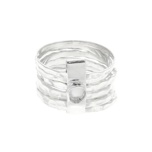 Anillo semanal para cabuchón 4 mm - Talla 56 - de Plata 925 x1