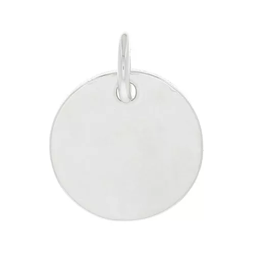 Dije medalla para grabar con anilla abierta -10 mm de Plata 925 x1