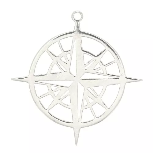 Colgante Rosa de los vientos 22x21 mm - de Plata 925x1