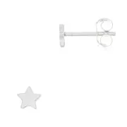 Ganchos pendientes estrellas 4 mm - de Plata 925x2