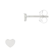 Ganchos pendientes corazón 4 mm - de Plata 925x2|raw }}