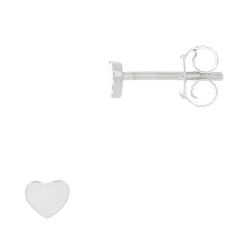 Ganchos pendientes corazón 4 mm - de Plata 925x2