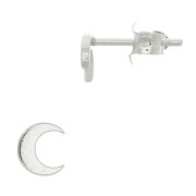 Ganchos pendientes luna 5 mm - de Plata 925x2|raw }}