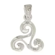 Colgante Triskel 15x13 mm con anilla cerrada - de Plata 925x1