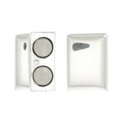 Cierre magnético para cordón plano 10 mm - de Plata 925 x1