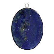 Colgante ovalado para cabuchón fondo plano de 40x30 mm - de Plata 925 x1