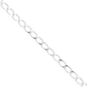 Cadena eslabón brazalete pulida 3.9 mm de Plata 925 x50cm