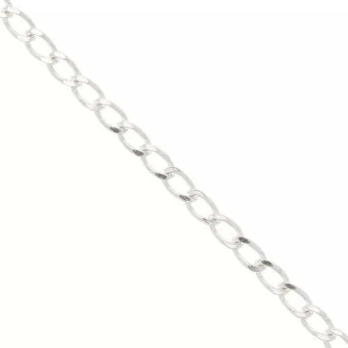 Cadena eslabón brazalete pulida 3.9 mm de Plata 925 x50cm