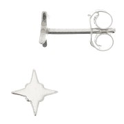 Pendientes estrellas 6.5 mm de Plata 925 x2|raw }}