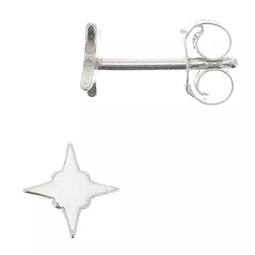 Pendientes estrellas 6.5 mm de Plata 925 x2
