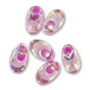 Long Magatama Miyuki 4x7mm LMA-2170 - Smoky Amet. AB Fuchsia Lined x 10g